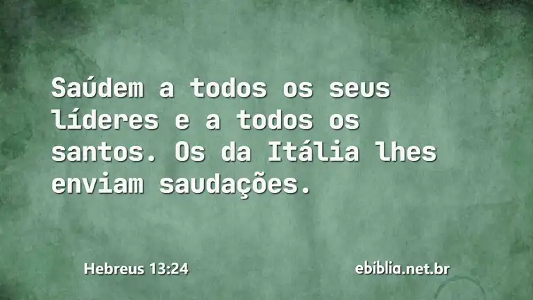 Hebreus 13:24