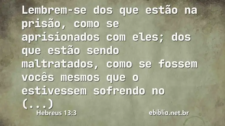 Hebreus 13:3