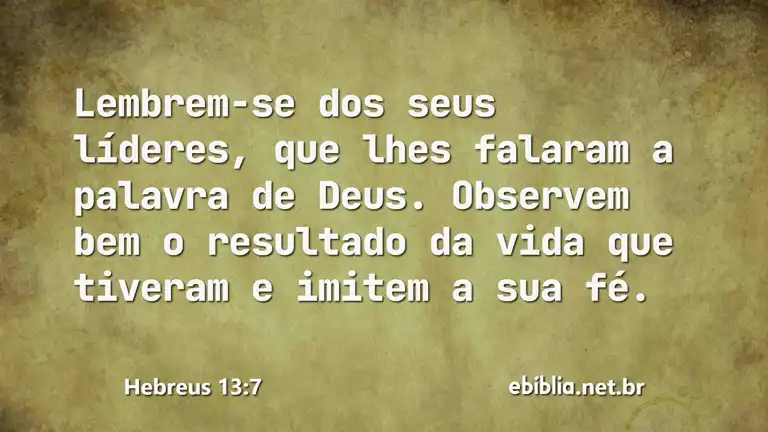 Hebreus 13:7