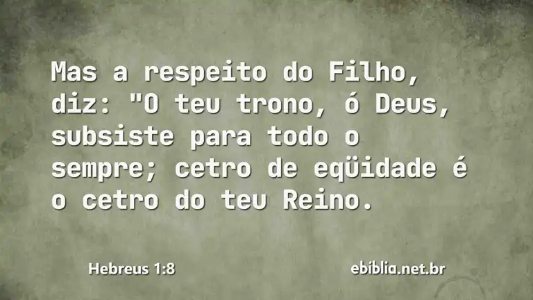 Hebreus 1:8