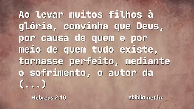 Hebreus 2:10