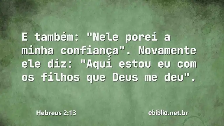 Hebreus 2:13