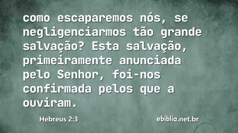 Hebreus 2:3