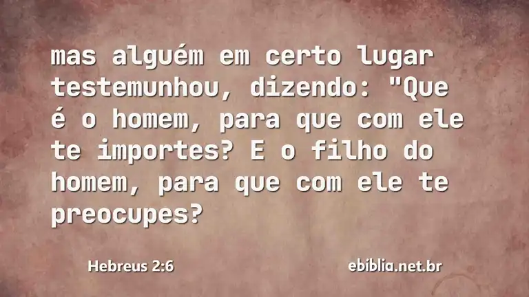 Hebreus 2:6