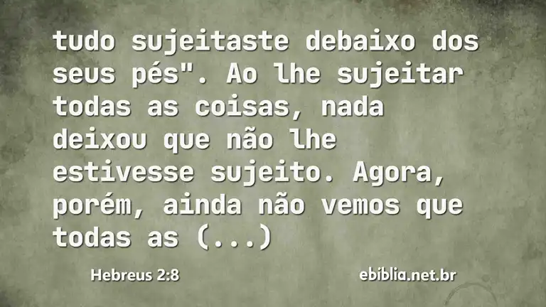 Hebreus 2:8