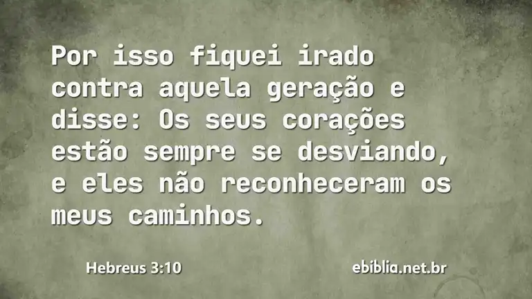 Hebreus 3:10