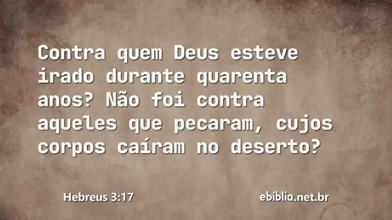 Hebreus 3:17