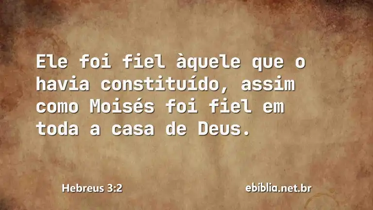 Hebreus 3:2