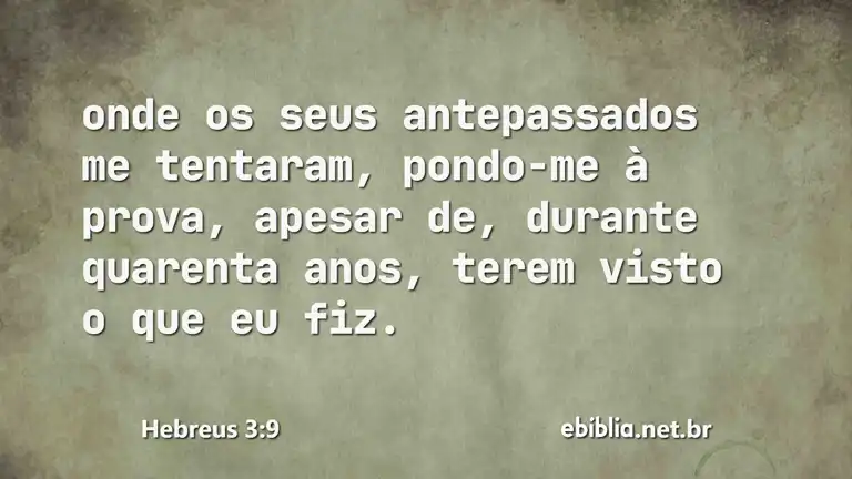 Hebreus 3:9