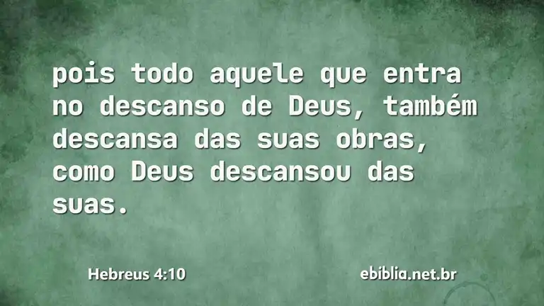 Hebreus 4:10