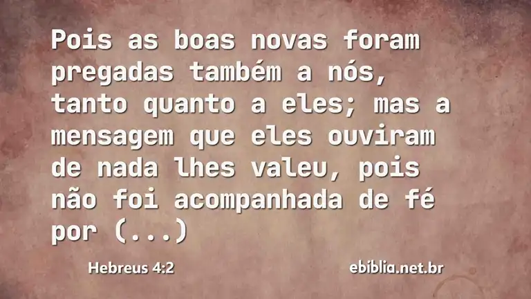 Hebreus 4:2