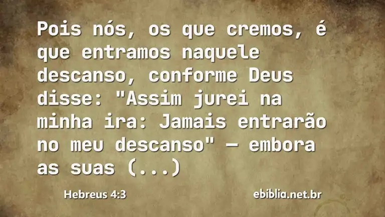 Hebreus 4:3