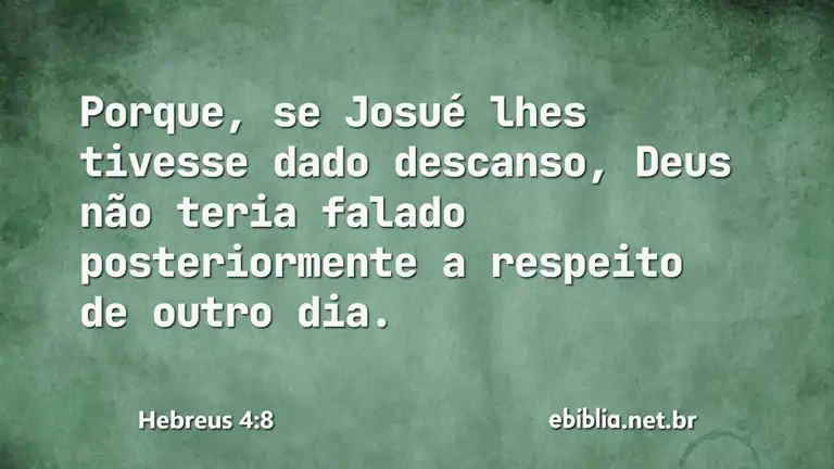 Hebreus 4:8