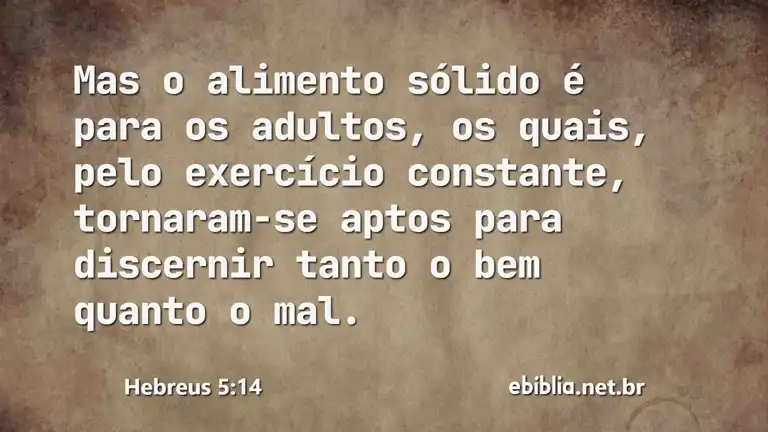 Hebreus 5:14