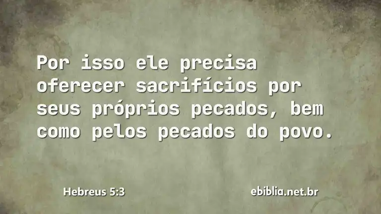 Hebreus 5:3