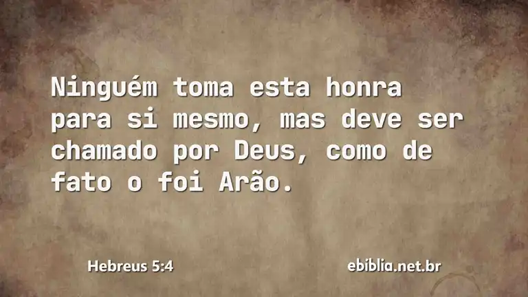 Hebreus 5:4