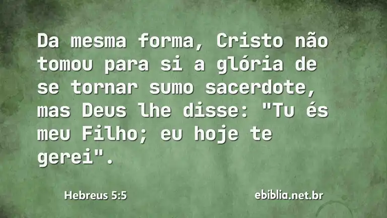 Hebreus 5:5