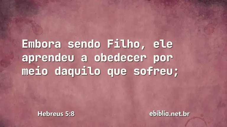 Hebreus 5:8