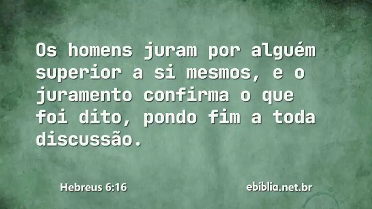 Hebreus 6:16