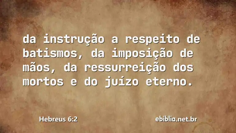 Hebreus 6:2