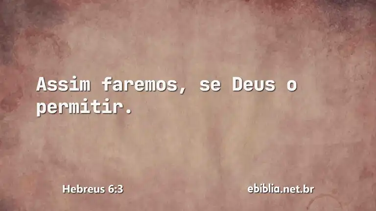 Hebreus 6:3