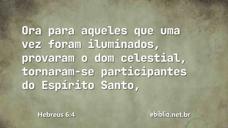 Hebreus 6:4