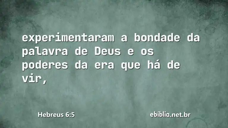 Hebreus 6:5