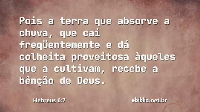 Hebreus 6:7