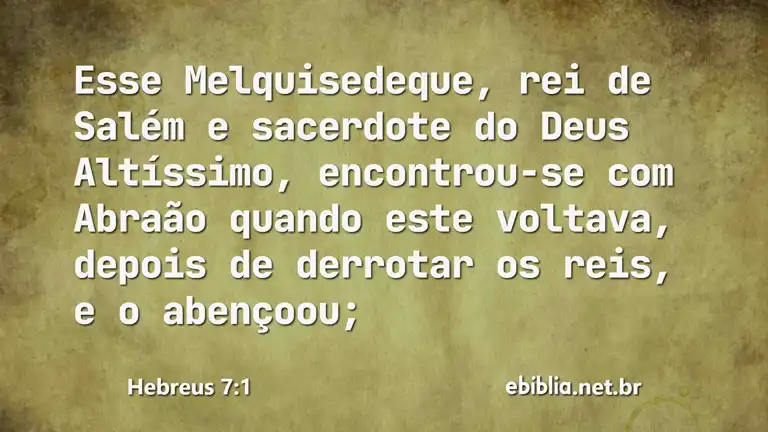 Hebreus 7:1