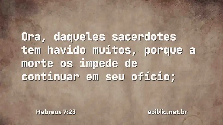 Hebreus 7:23