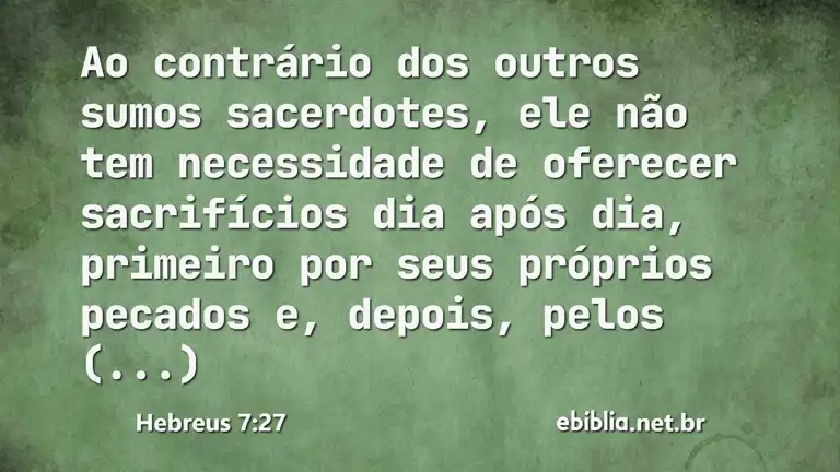 Hebreus 7:27