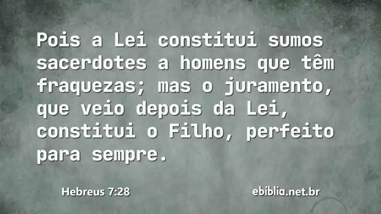 Hebreus 7:28