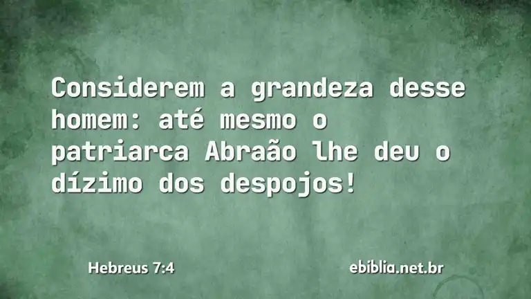 Hebreus 7:4