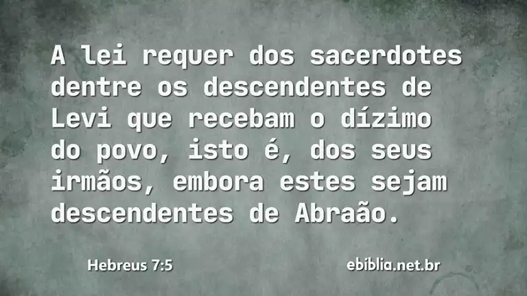 Hebreus 7:5