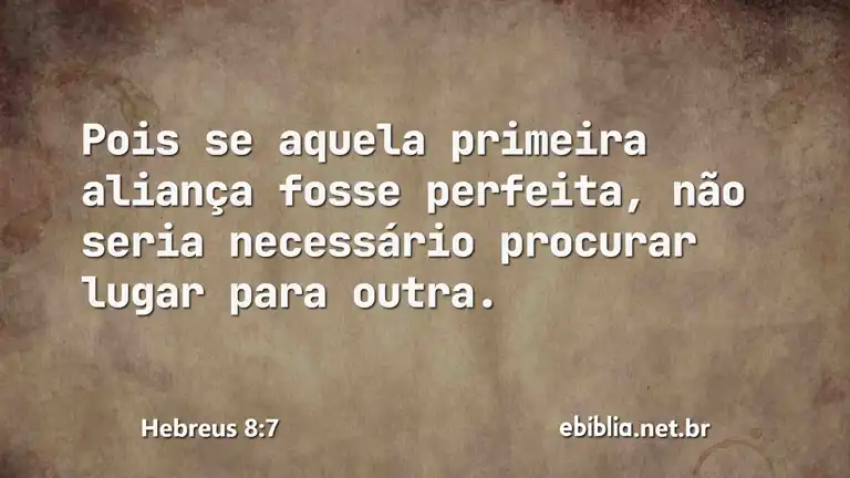 Hebreus 8:7