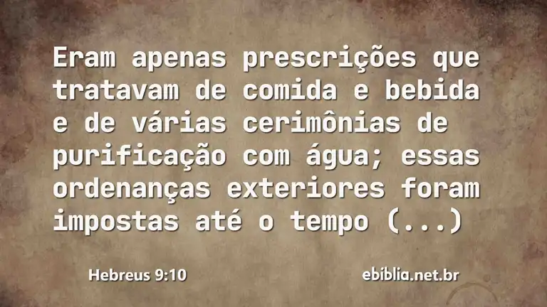 Hebreus 9:10