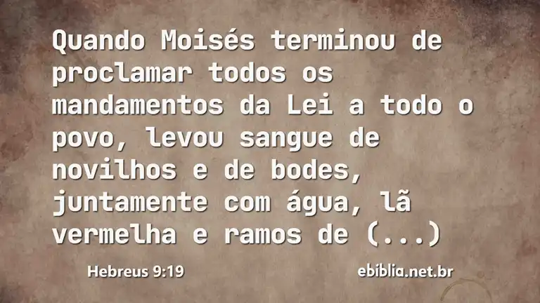 Hebreus 9:19