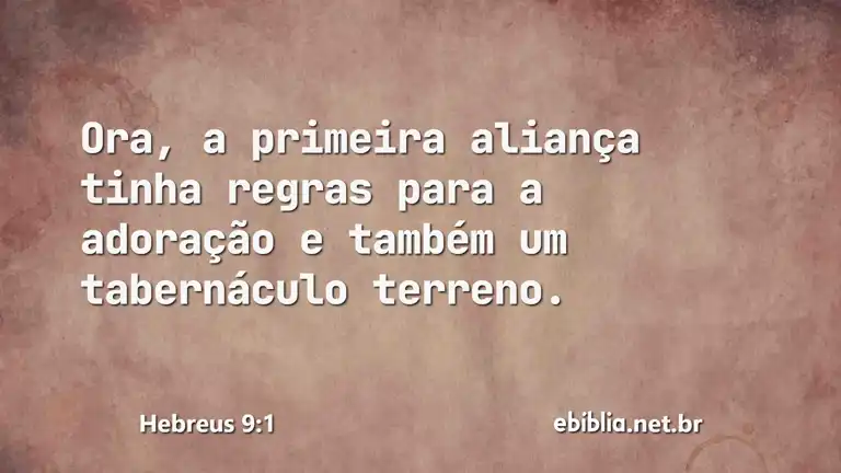 Hebreus 9:1