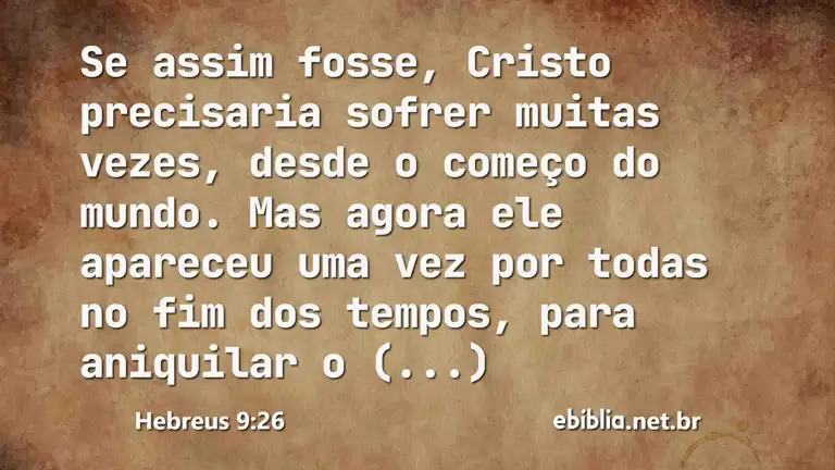 Hebreus 9:26