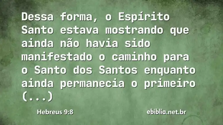 Hebreus 9:8