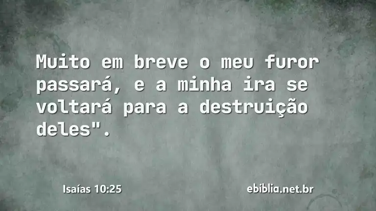 Isaías 10:25