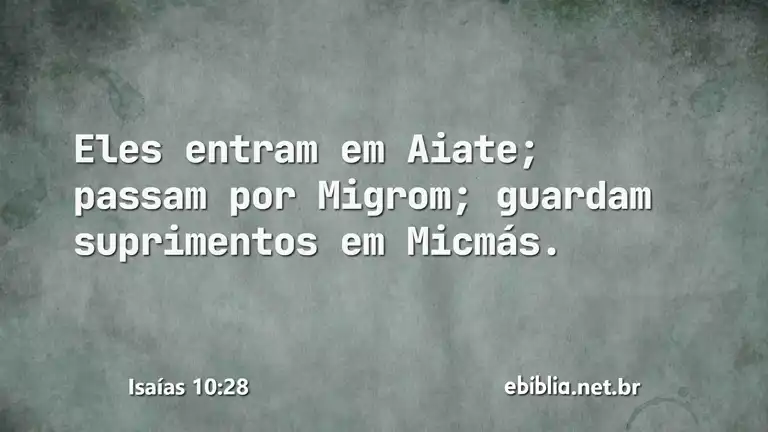 Isaías 10:28