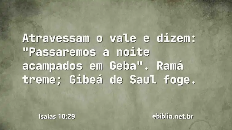 Isaías 10:29