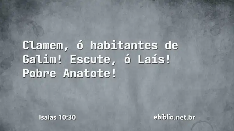 Isaías 10:30