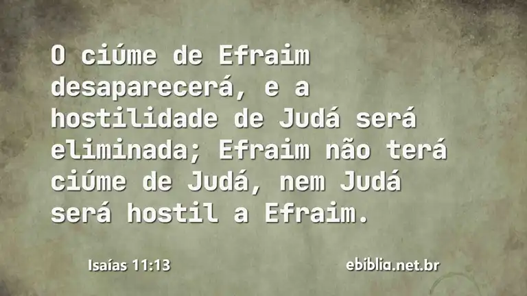 Isaías 11:13