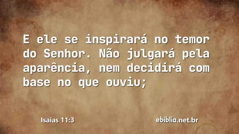 Isaías 11:3