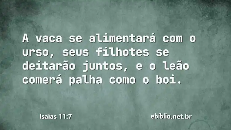 Isaías 11:7