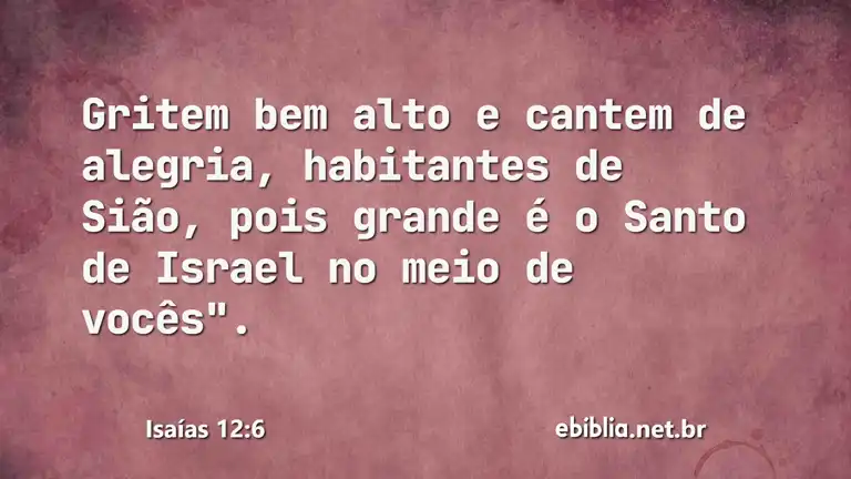 Isaías 12:6