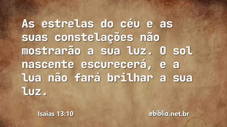 Isaías 13:10