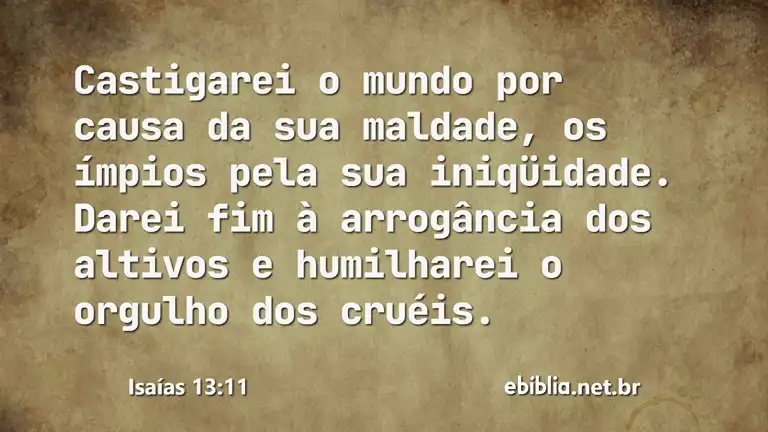 Isaías 13:11